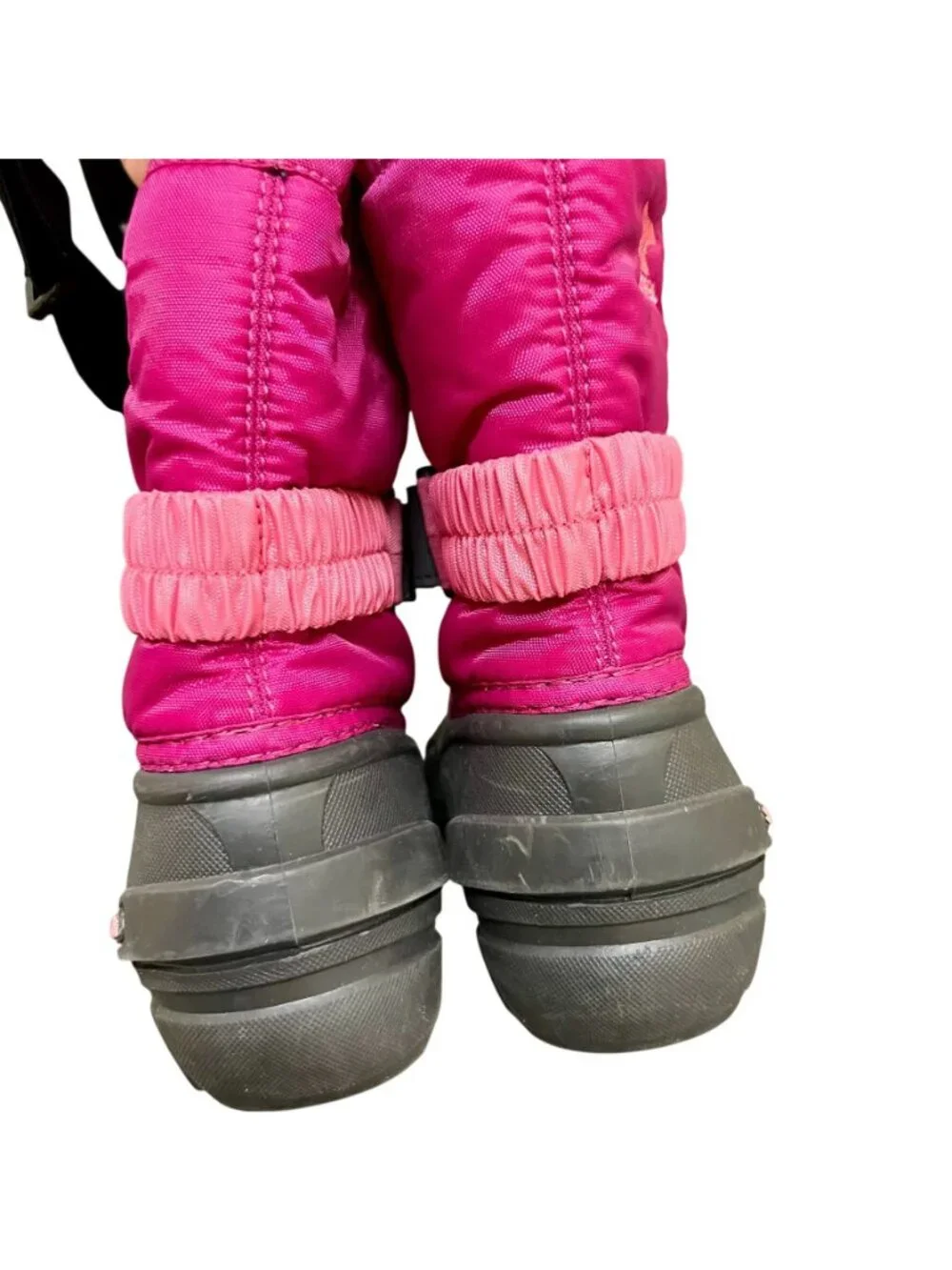 Sorel Youth Girls Size 8 Winter Snow Boots Insulated Waterproof Pink & Black